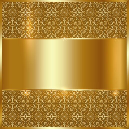 metal golden floral deco board 