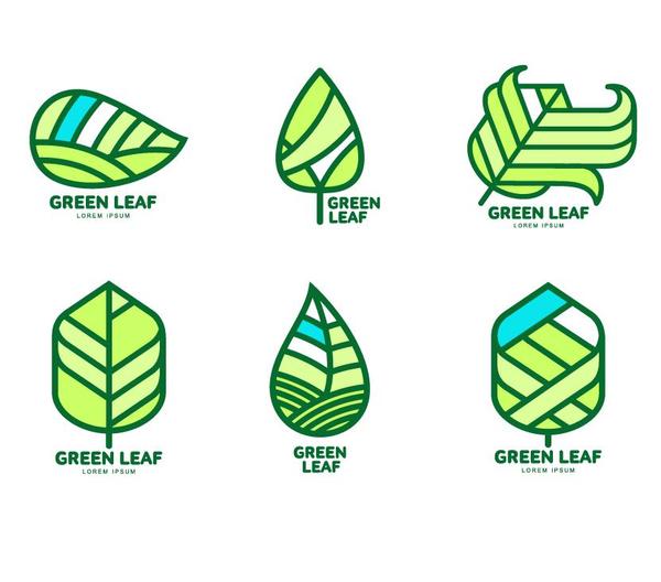 logotyper grön blad 