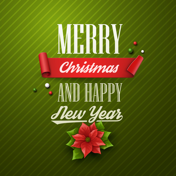 、カード、クリスマス、緑、幸せな、陽気な、新しい、年 
