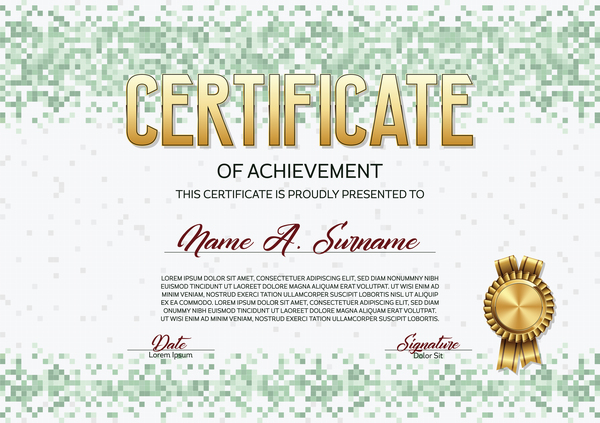 pixelated grön certifikat 