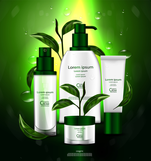 Werbung tee poster Kosmetik grün creme 