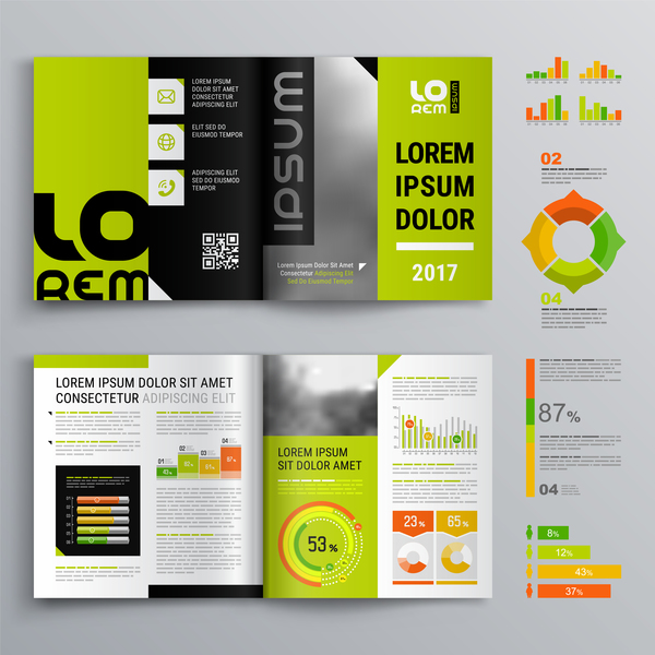 Schwarz grün cover business Broschüre 