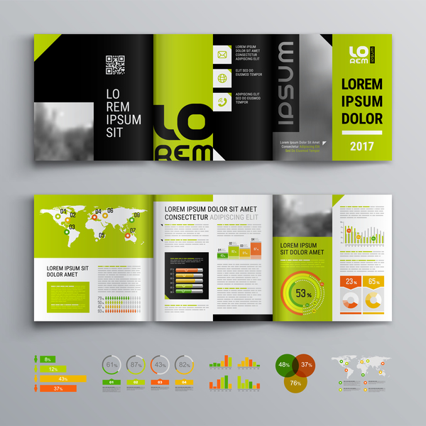 vert noir couverture business brochure 