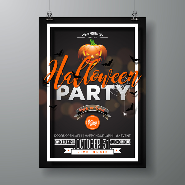 poster halloween flyer copertina 