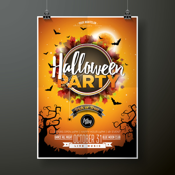 poster halloween flyer couverture 