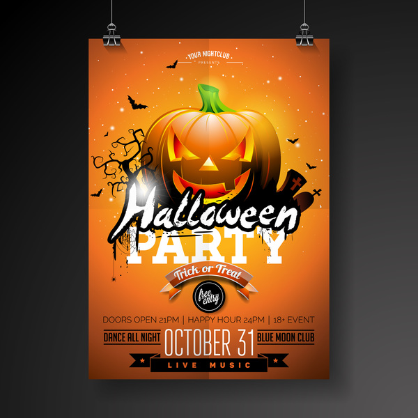 poster halloween flyer couverture 