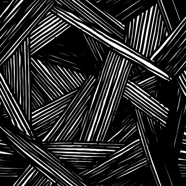 weiß Schwarz nahtlose Muster Linien hand gezeichnet 