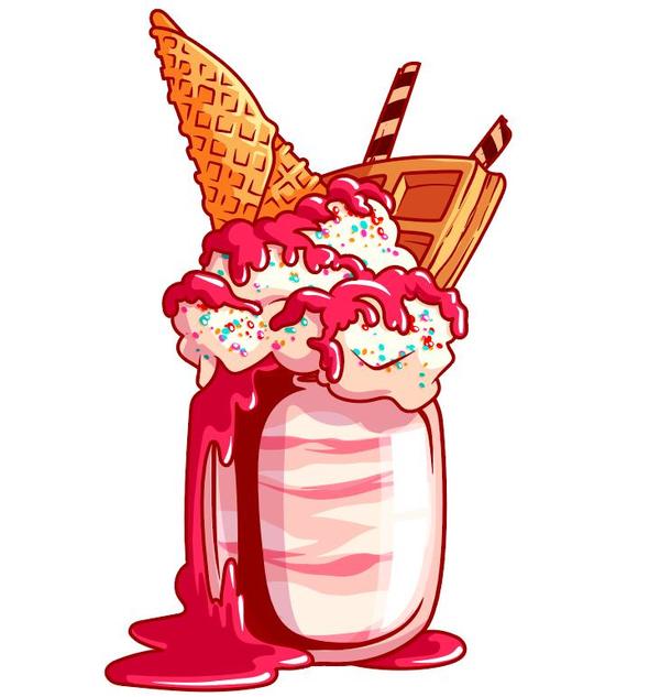 milkshake main dessiné 