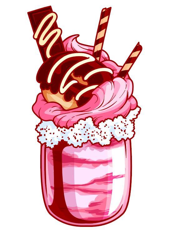 milkshake mano disegnato 