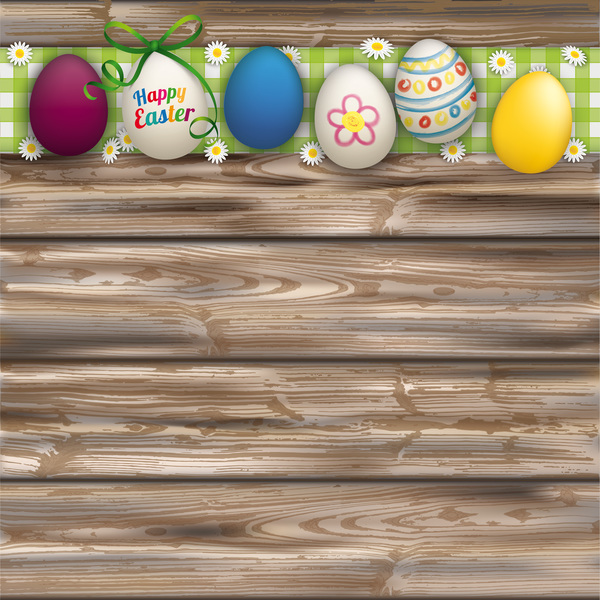 Uova Pasqua in legno felice 