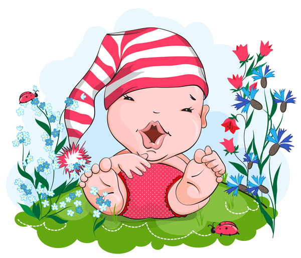 、赤ちゃんは、幸せの帽子、ピンク 