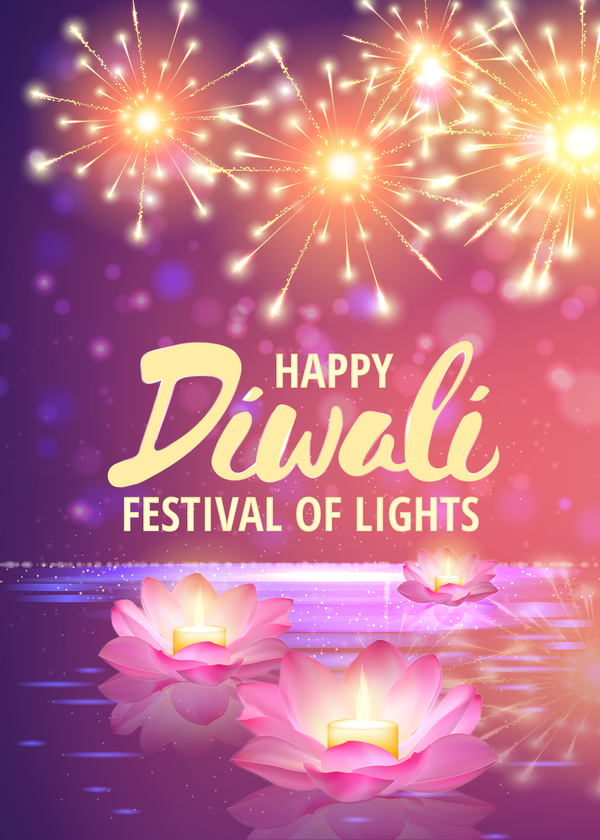 light happy fete Diwali  