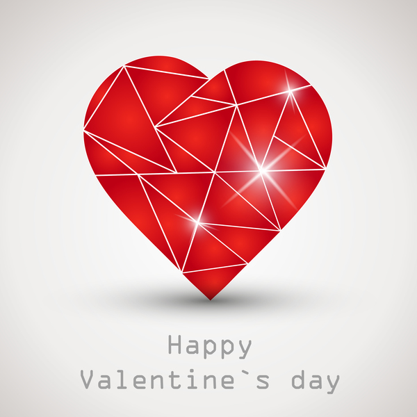 San Valentino Geometrica forma cuore 