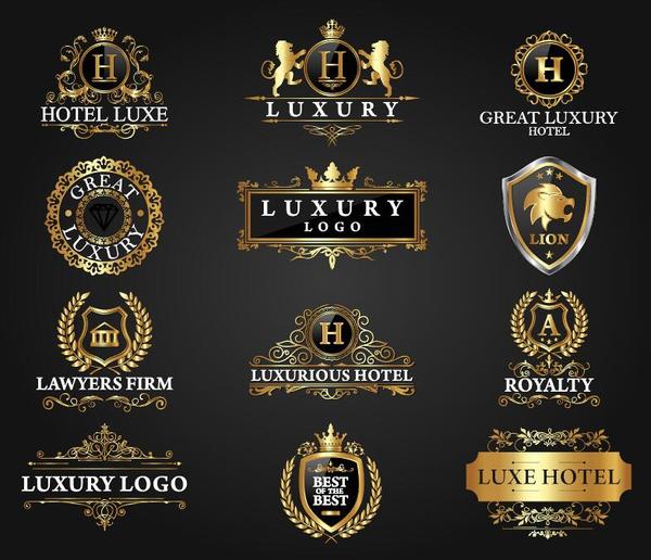 Luxus hotel Etiketten 