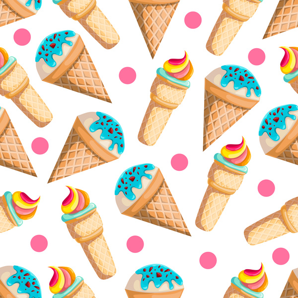 seamless pattern ice cream  