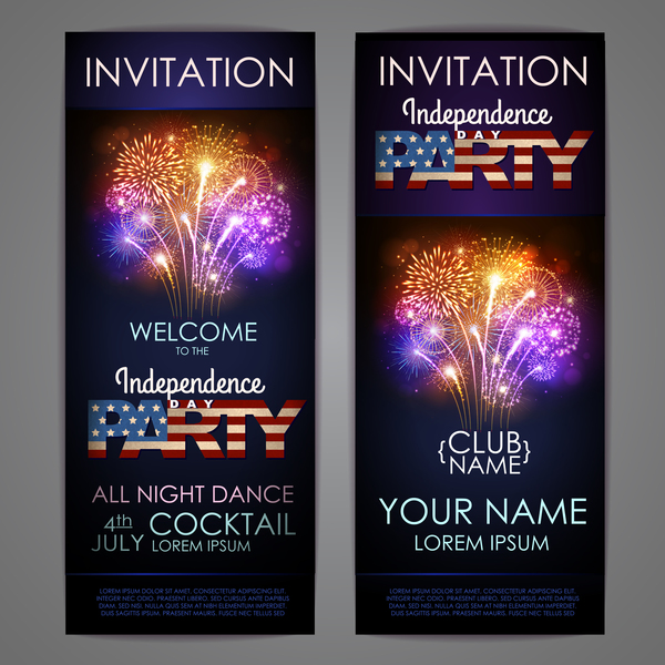 party invitation Independence day card 