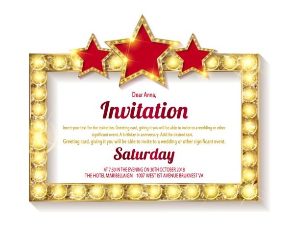 invitation frame diamond card 