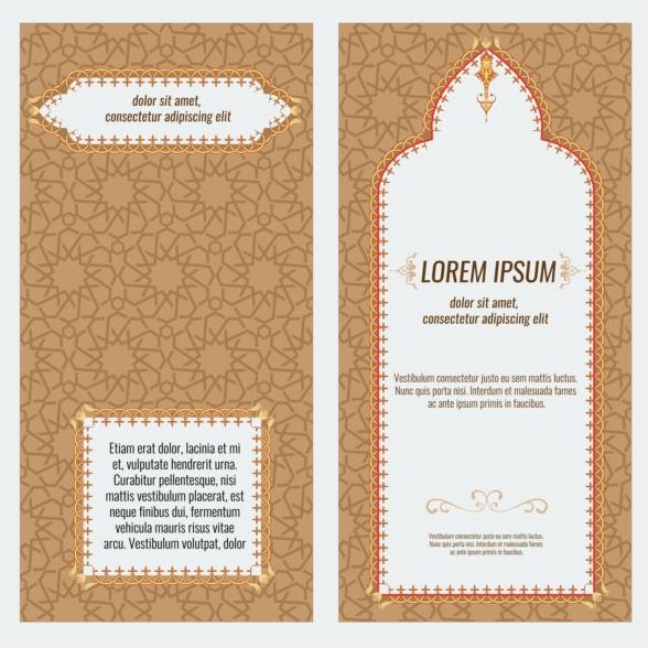 täcka Stil islamiska flyer broschyr 
