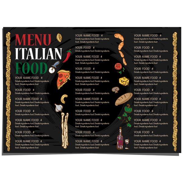 menu Italien Cuisine 