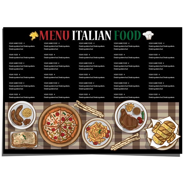 menu Italiano alimentazione 