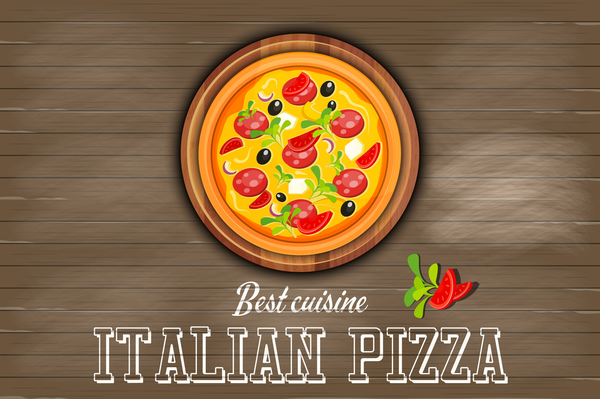 trä pizza Italienska 