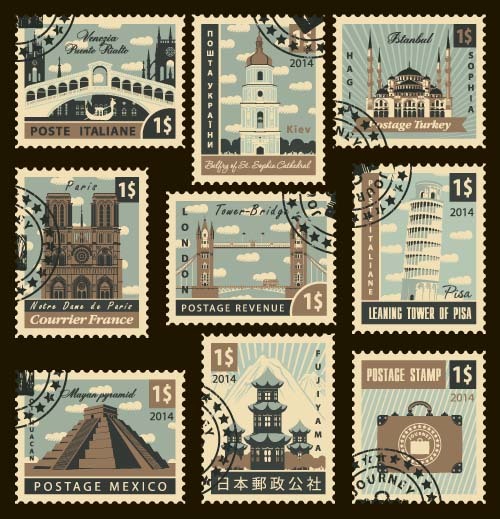 Voyage au Japon timbres-poste 
