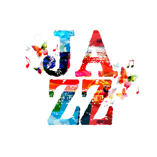 Musik Jazz Fjärilar färgglada 
