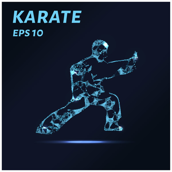 Punkte Linien karate 