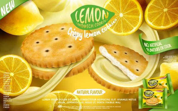 poster limone biscotti 