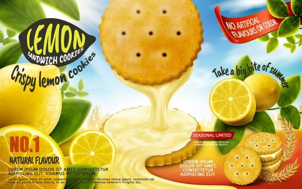 poster limone biscotti 