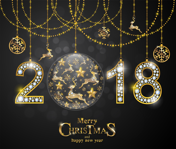 Nuovo Natale lusso diamante anno 2018 