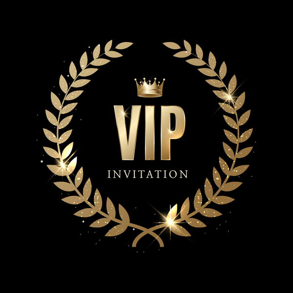 vip noir luxe invitation golden carte 