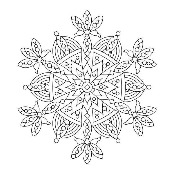 modèle Mandala dessiné décoratif 