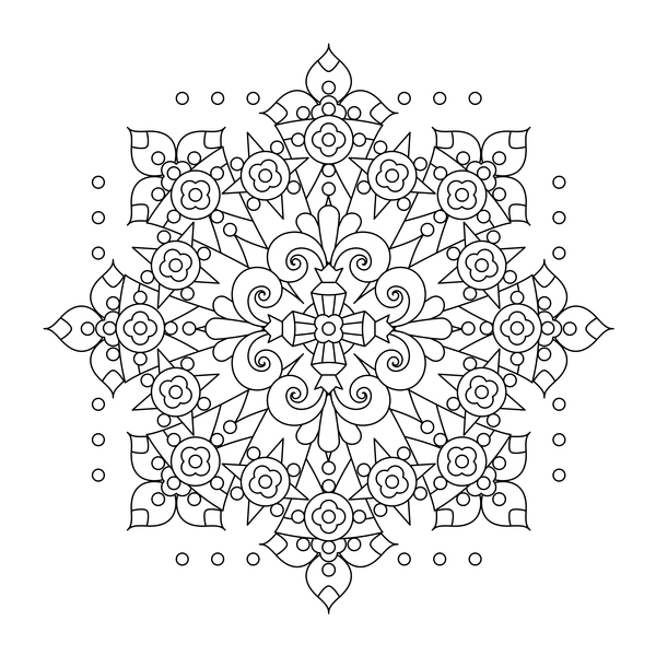 modello Mandala disegnato decorative 
