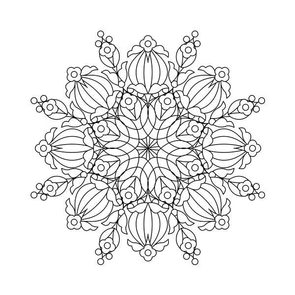 modello Mandala disegnato decorative  