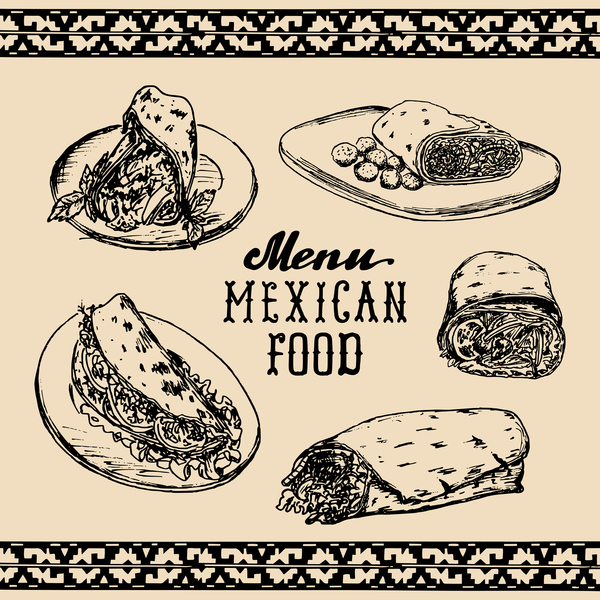nourriture mexicain menu couverture 