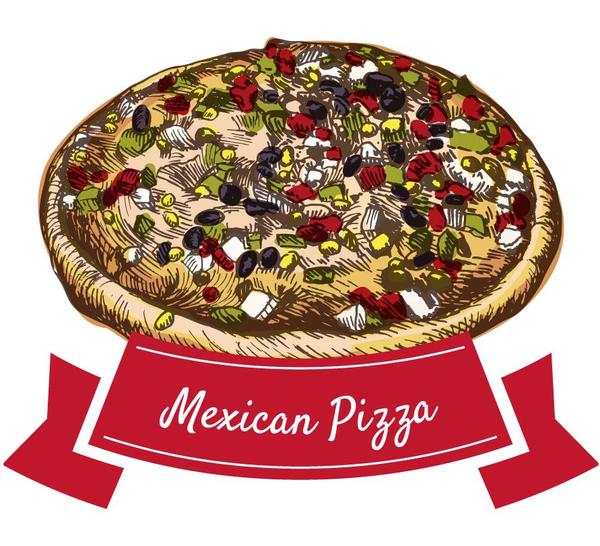 pizza Mexikanisch hand 