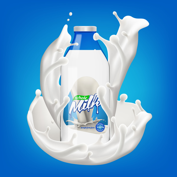 schizzando latte bottiglia 
