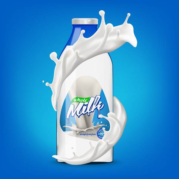 schizzando latte bottiglia 