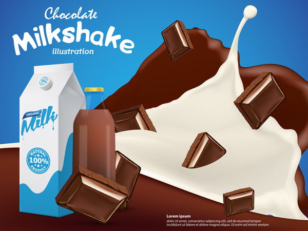 splash mjölk milkshake choklad bar affisch 