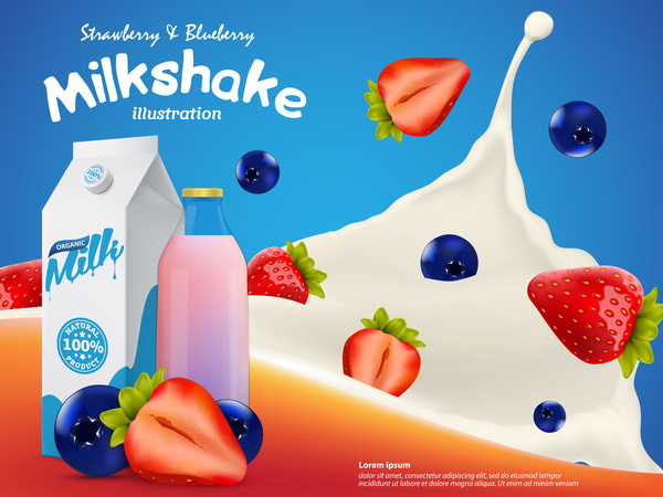 splash mjölk milkshake bar affisch 