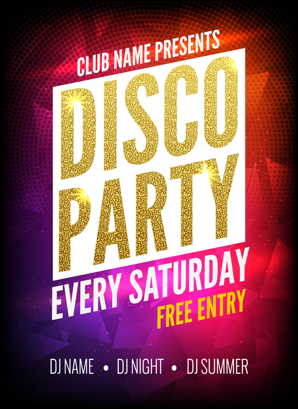 party modern disco affisch 