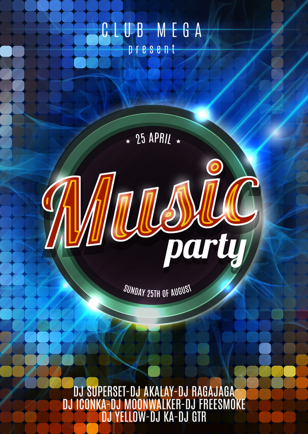 party musica moderno flyer 