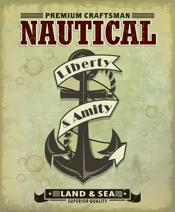 vintage nautiska affisch 