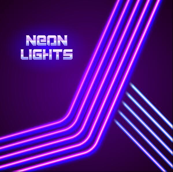 neon lysande lampor 