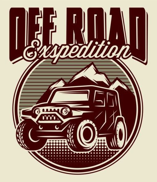 road Retro font poster off 