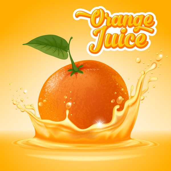 orange juice affisch 