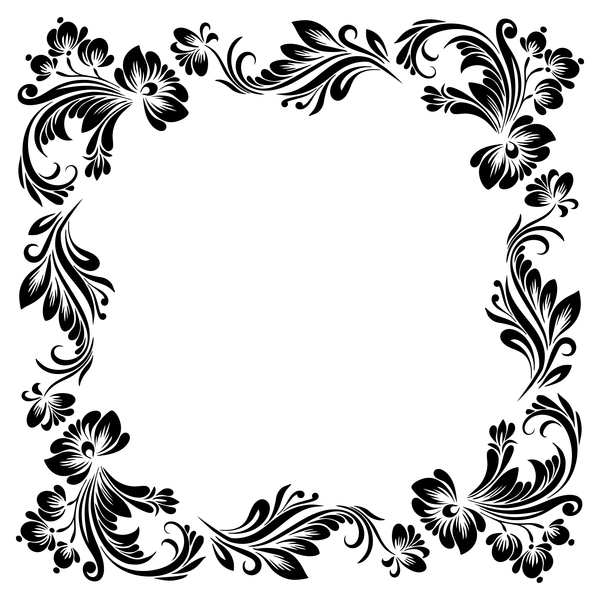 Retro-Schriftart Rahmen ornament floral 