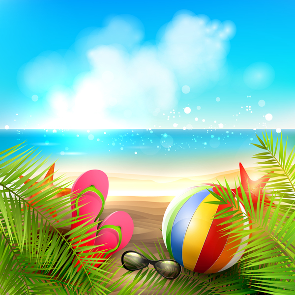 Strand Sommer palm Laub 
