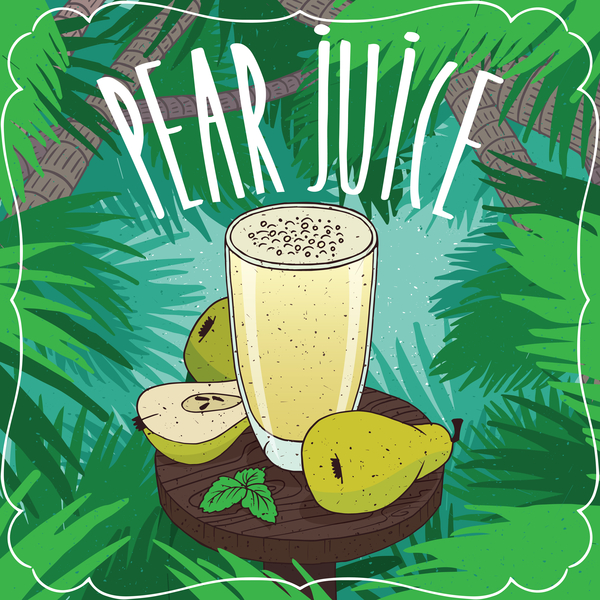 päron juice affisch 
